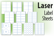 imprintable label sheets for laser and ink-jet printers