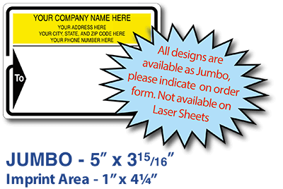 1,000 Custom Printed Mailing Labels Business Shipping Stickers 1 ink color 4x3 