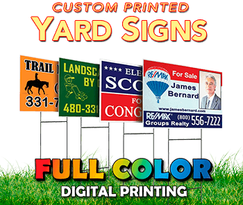 full color yard sign