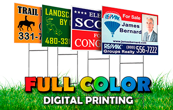 full color yard sign