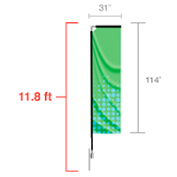 rectangular flag 11.8 foot