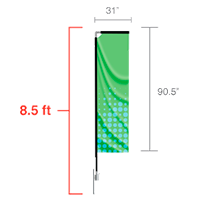 rectangular flag 8.5 foot
